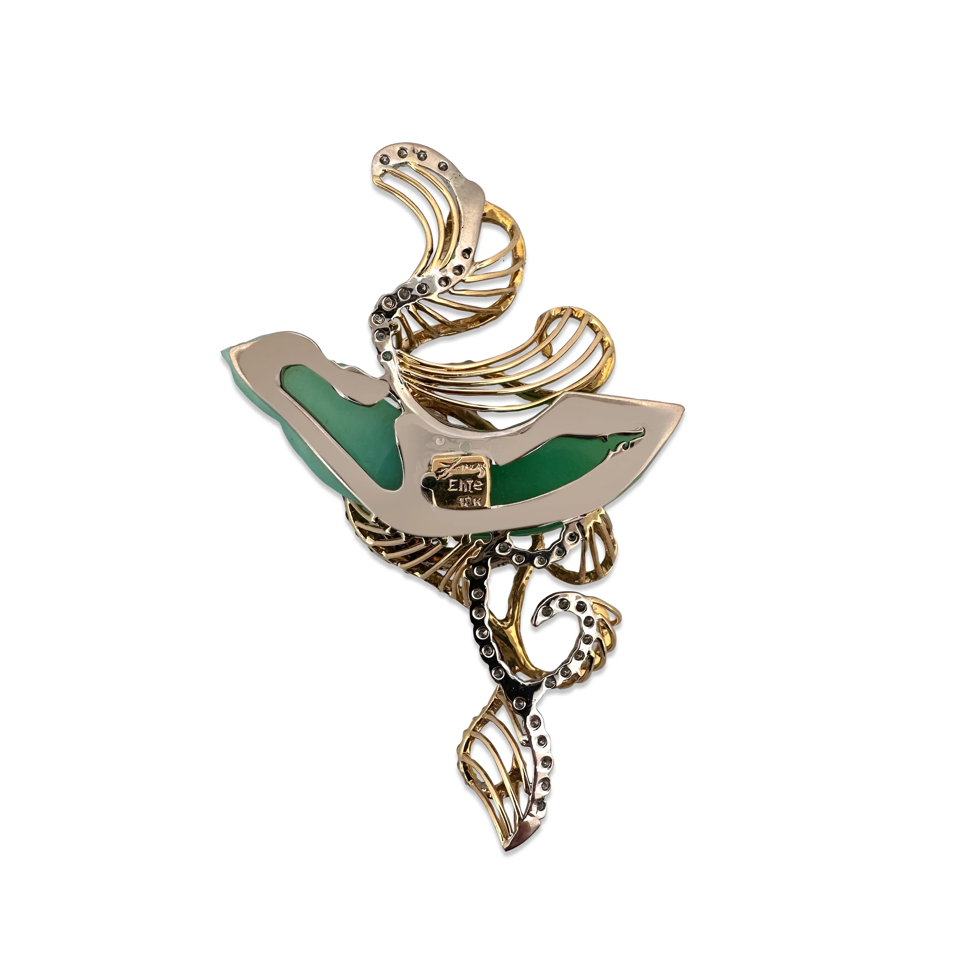 Amazing Gemstone & Diamond Custom Pendant in 18k Two-tone Gold