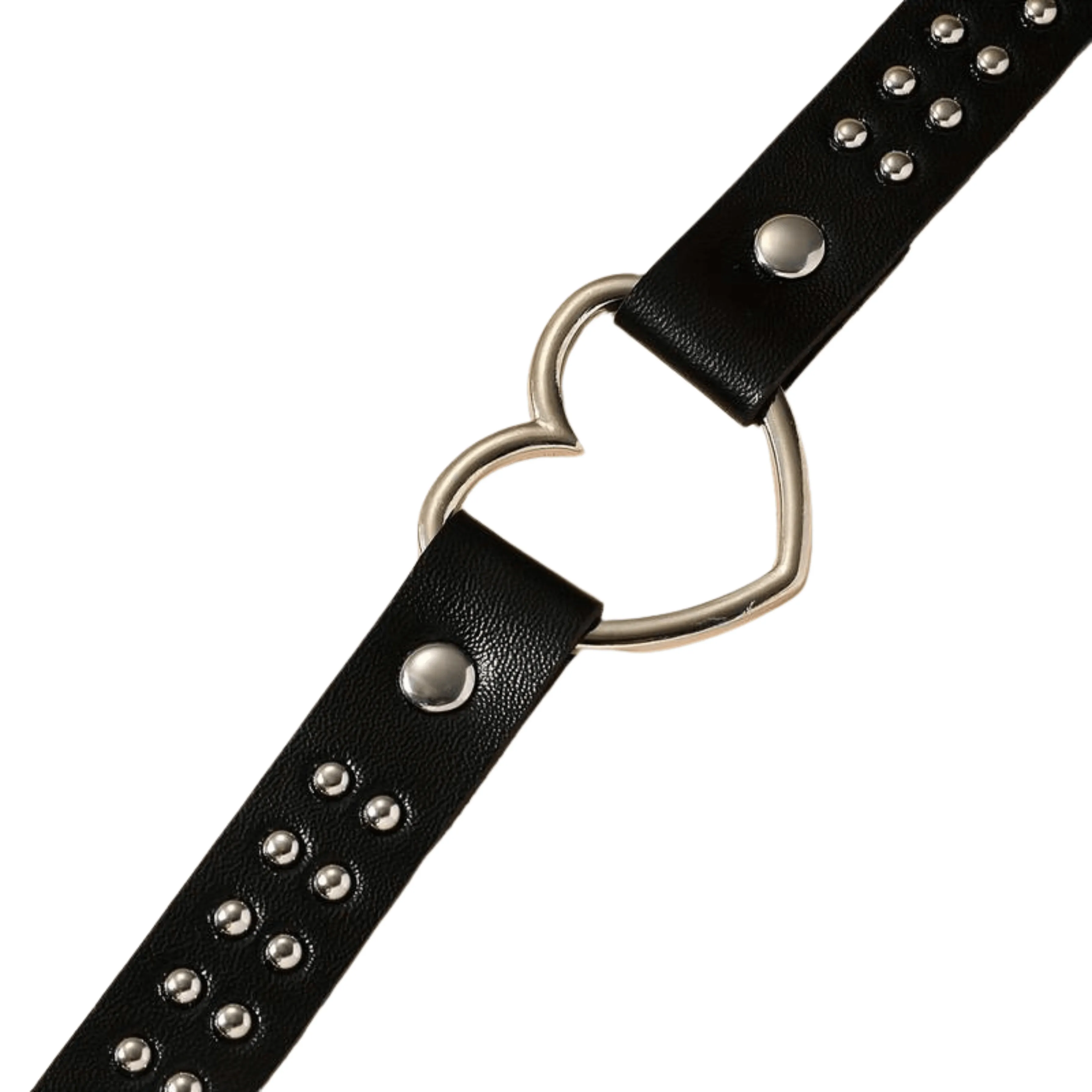 Choker Halsband mit Herz in Leder Optik