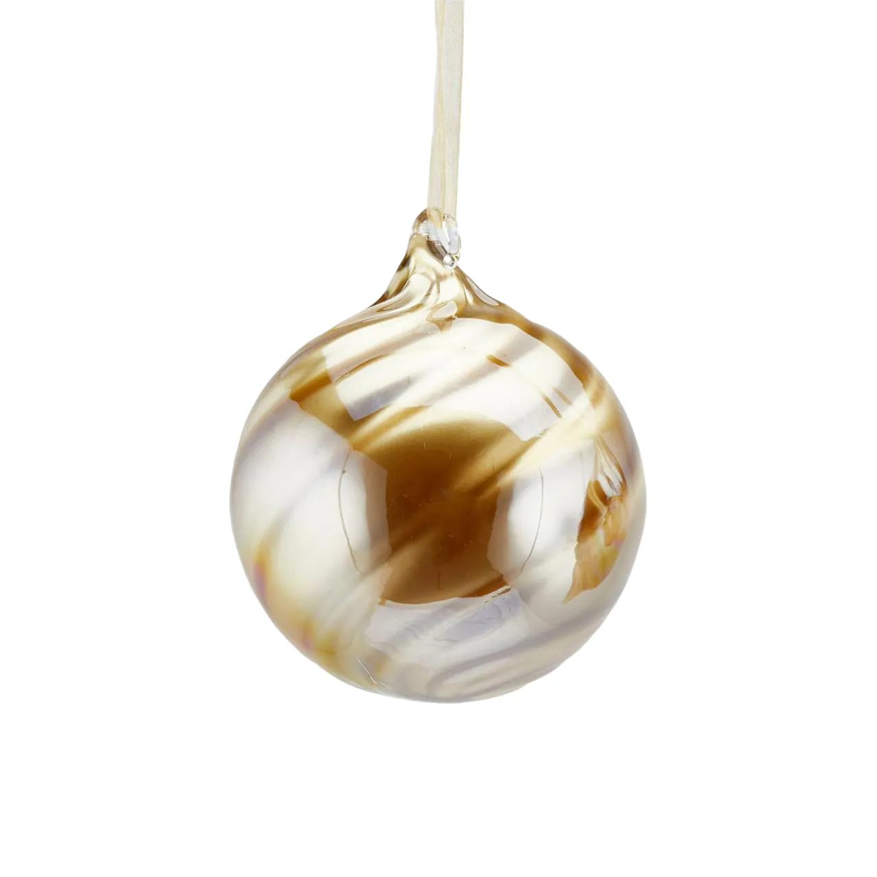 Pallina per albero di Natale Spiral Oro pendaglio decorativo da 9 cm