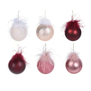 Palline per albero di natale con piume pendaglio decorato