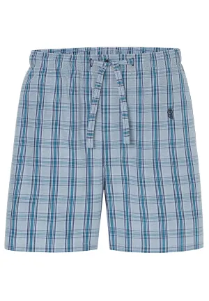 Pantalón Pijama Hombre Corto Algodón Popelín Cuadros - Verde 8502_44