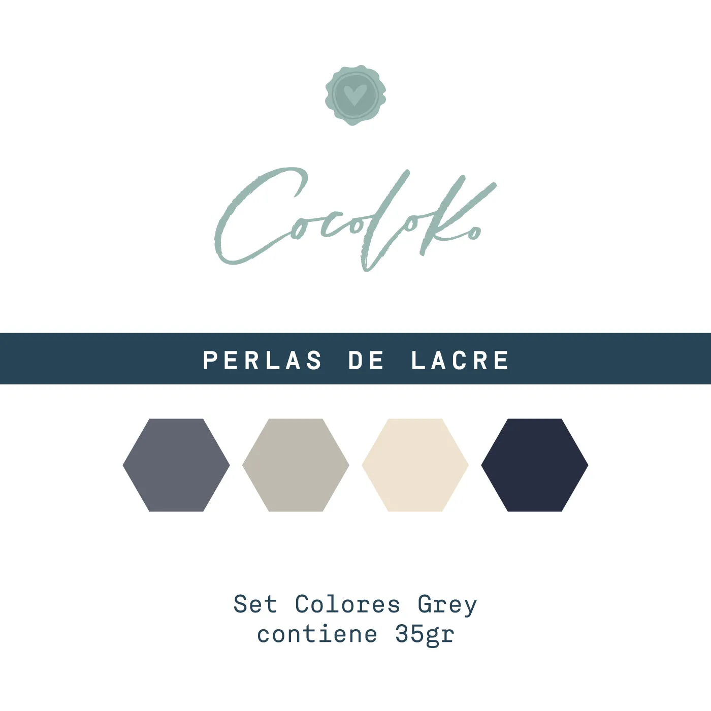 Set de perlas de lacre - Colores Grey